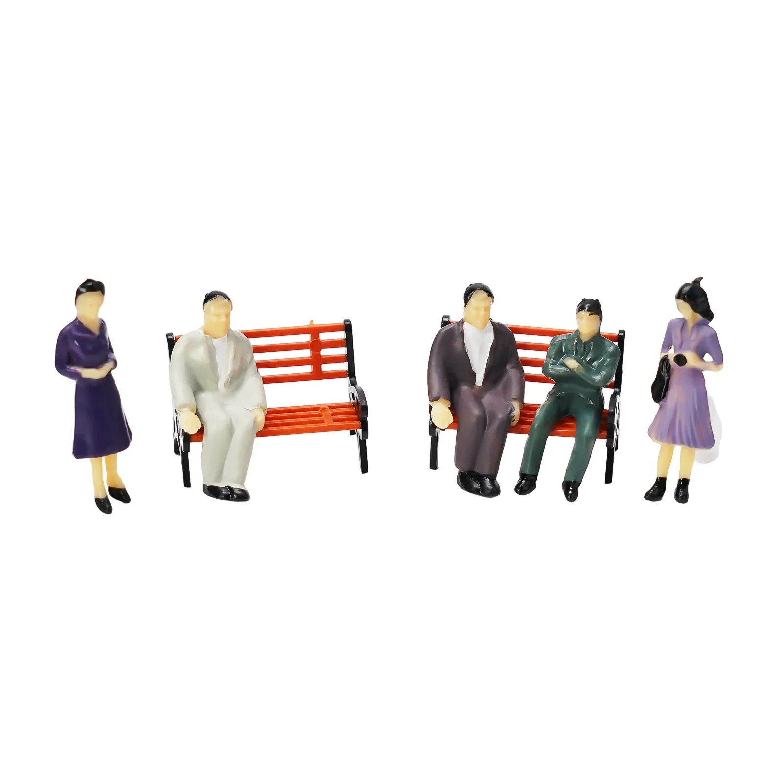 Accessory Model People Plastic Railway Seated Standing Train Bench Decoration Figures Layout Ornament Passenger