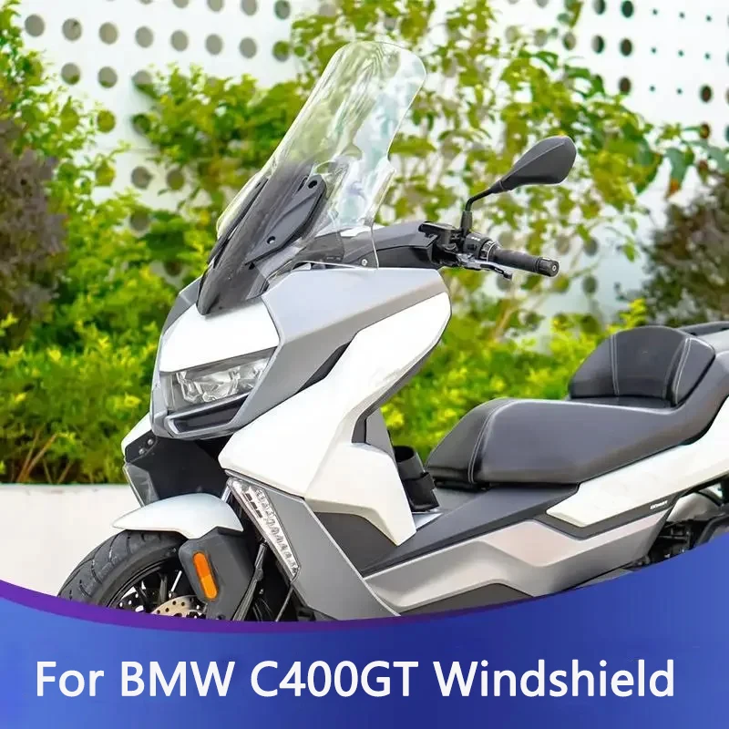 For BMW C400GT Windshield Motorcycle Windshield Modified Windproof Enlarged Heightened Accessories BMW Deflector Sunshade