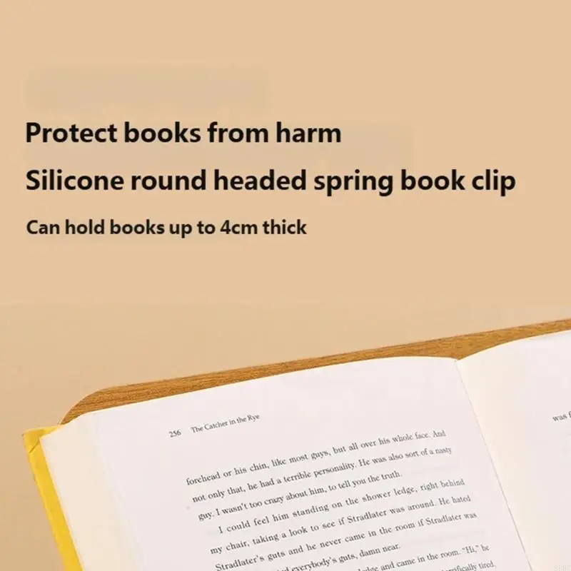 حامل كتب القراءة بزاوية قابلة للتعديل، حامل أقراص لحامل الوصفات المريح، هيكل خشبي 896C #4