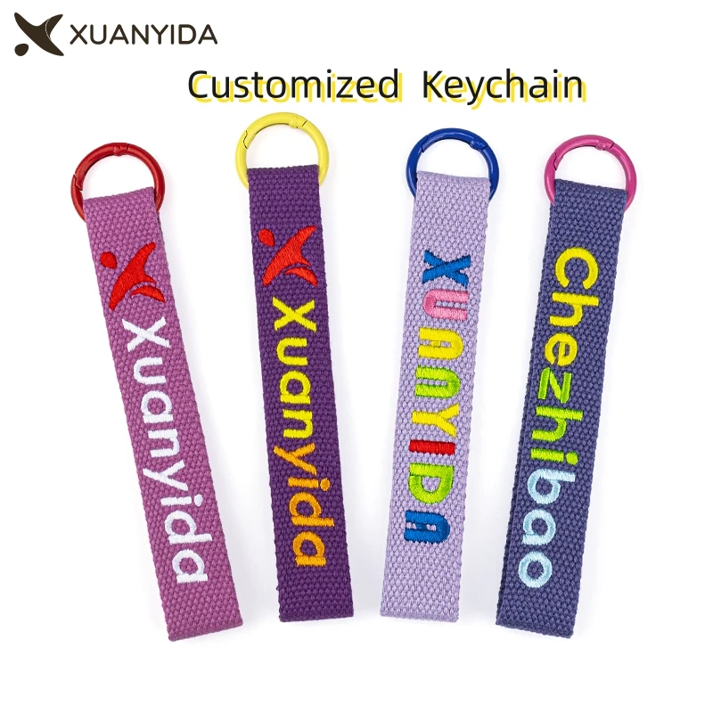 Personalized Customizable Name Keycahin Embroidery Custom Children's Name Keyring Schoolbag Pendant Kids Name Personalised Tag