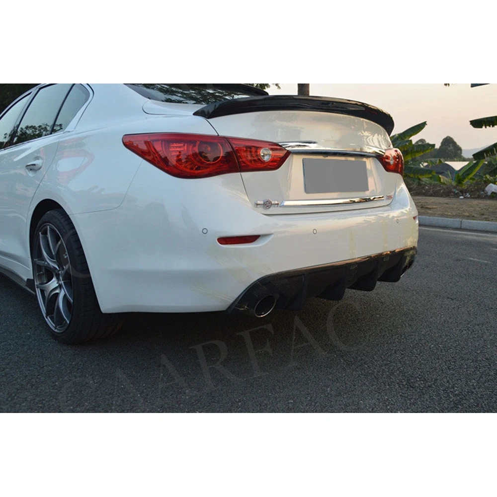 

Задний диффузор из углеродного волокна/FRP, спойлер для Infiniti Q50 Q50S 2014-2017, дополнительный стиль, накладка на бампер