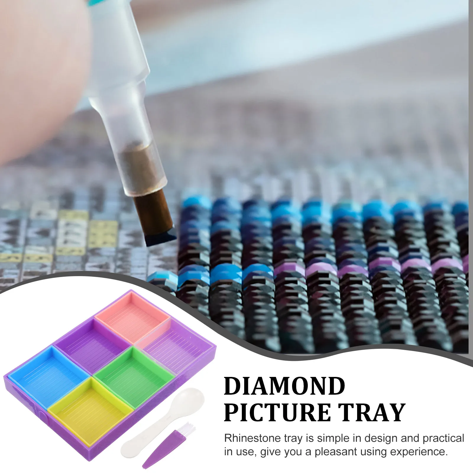 

Multifunctional Turning Disc Large Rhinestone Storage Tray Bead Sorter Container Mixed Color DIY Tools Diamond Supplies