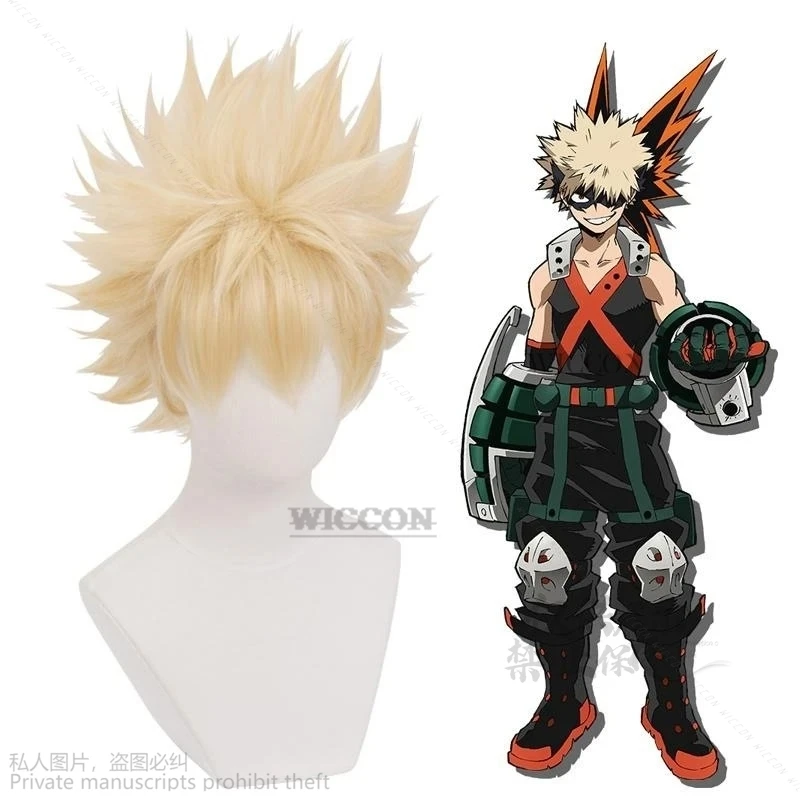 Bakugou Men's Katsuki Cosplay My Hero Women's Wig Anime Cosplays Academia Costumes Woman Costume Clothes Custumes Cos Adult Kid