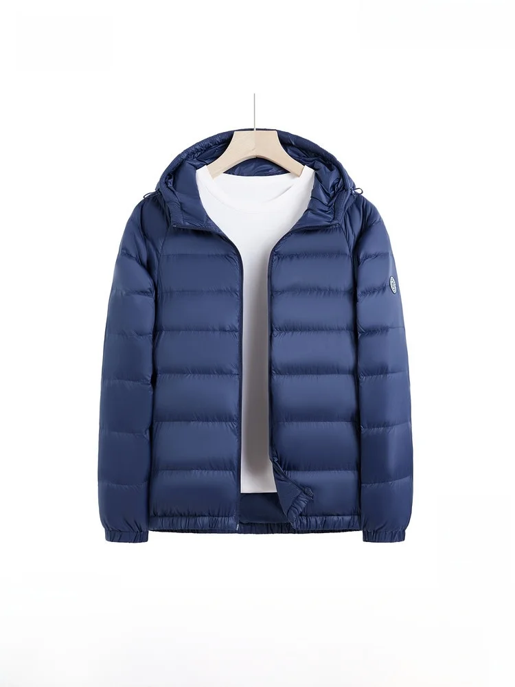 

Мужская легкая пуховая куртка Snow Flng Spring 2026 для повседневной носки, простая осенняя верхняя одежда для активного отдыха, универсальная, из нейлоновой ткани