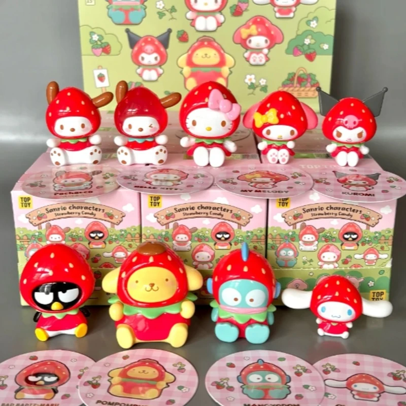 

Genuine Sanrio Characters Strawberry Candy Mini Series Blind Box Cute Keychain Pendant Collectible Toy Mystery Box Fans Gift
