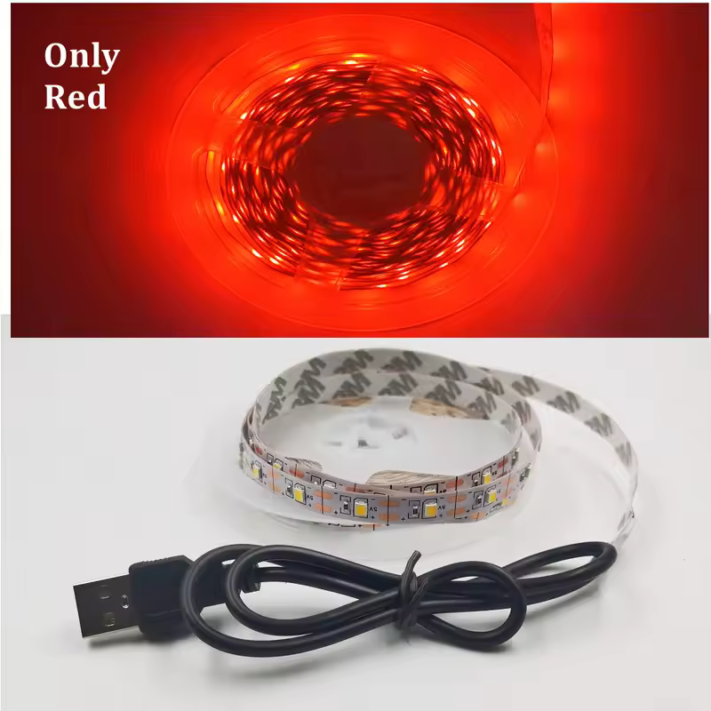 5M USB LED Strip Light 5V 3528 1 Meter 5 Meter Warm Cool White Pink Green Blue Red SMD Ribbon Ceiling Cabinet Light waterproof - Image 12