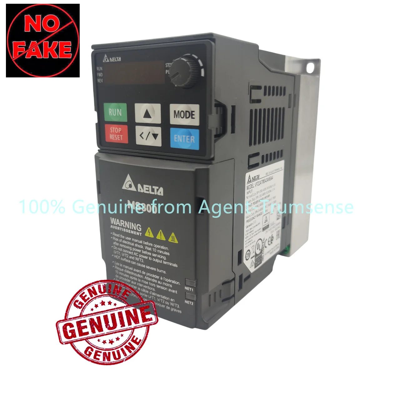 

Genuine 0.75Kw Delta Frequency Converter VFD2A7MS43ANSAA 3 Phase 460V Output Built-in STO Without Filter IP20 MS300 Inverter