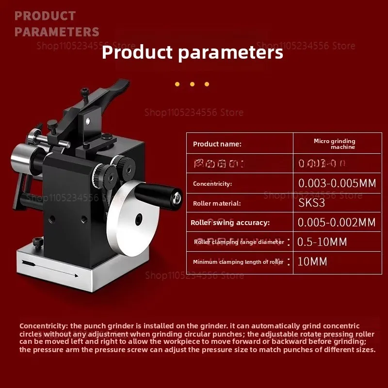 Useful Ultra Precision 0.005 Accuracy Grinder Punch Mini Needle Fixture Concentricity Measuring Instrument for Grinders
