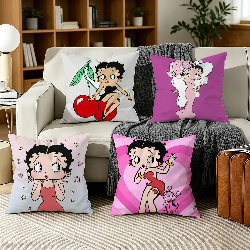B-Betty Cute B-Boop Pillow Case for Sofa Living Room Home office Decor Protective Cover
