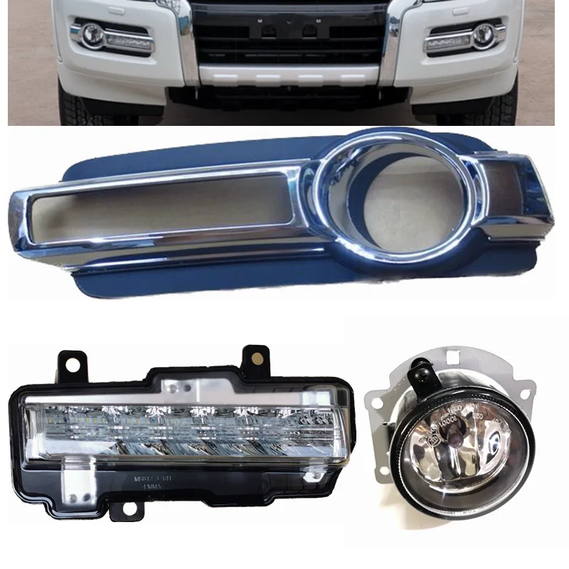 

For Mitsubishi 2015-2020 Pajero V93 V97 Daytime Running Lights Fog Light Bezels