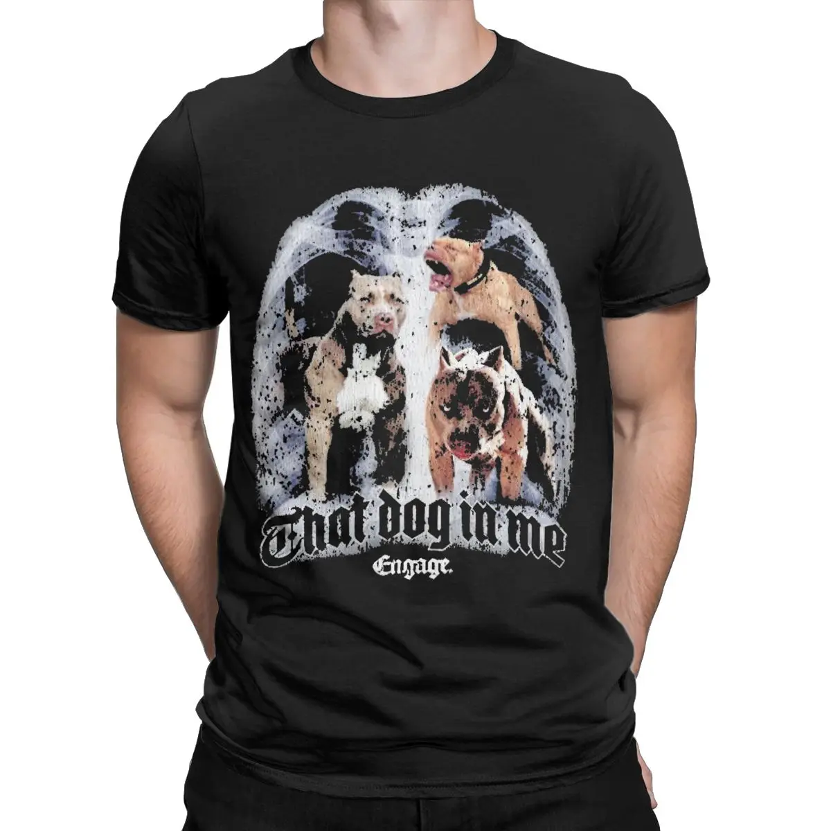 Men Women's That Dog In Me Pitbull Xray Shirt Outfits Humor Cotton Alexander Volkanovski T Shirts Tee Clothing Adult