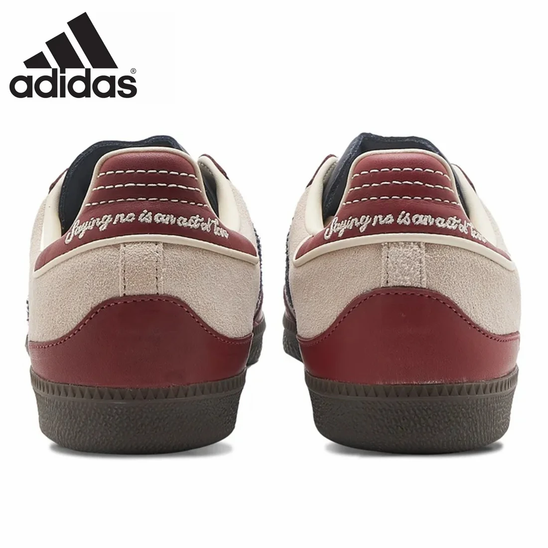 Adidas Samba OG-Baskets de sport rétro polyvalentes, chaussures d\'entraînement allemandes Maroon, chaussures de planche décontractées, Notitle