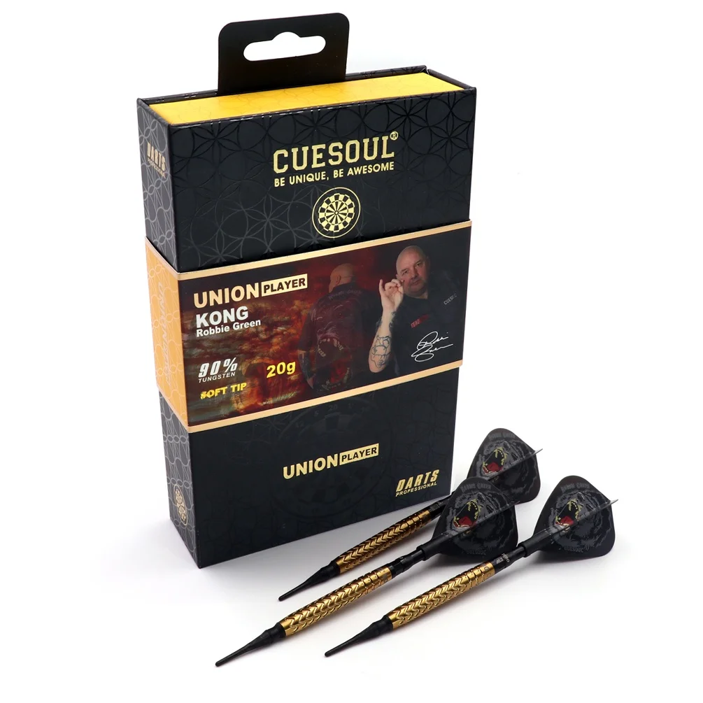 

CUESOUL Robbie 'KONG' Green 20g 90% Tungsten Soft Tip Dart Set