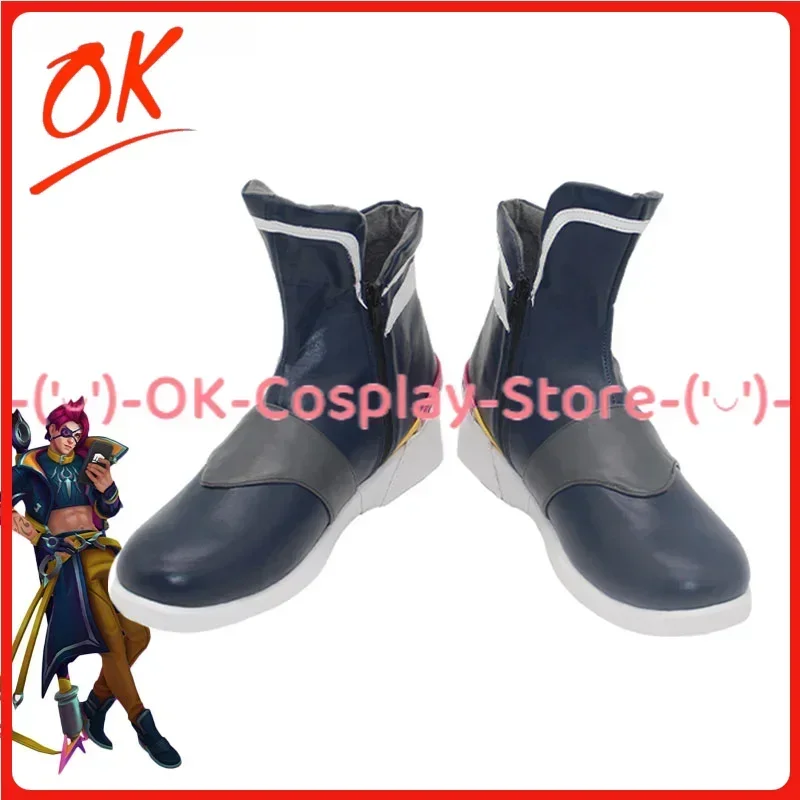 [حسب الطلب] LoL Shadow Reaper Shieda Kayn تأثيري أحذية لعبة لعب الأدوار زي الدعامة هالوين كرنفال حفلة بولي Boots الأحذية الجلدية