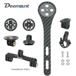 Carbon Fiber Bicycle Computer Mount Extended Bar for Aero Handlebar Fits Garmin/Bryton Gopro interface Adapter Lamp Stand