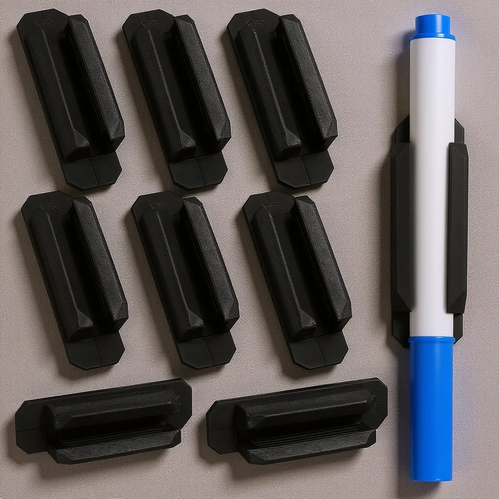 8Pcs Silicone Pen Holders Adhesive Marker Holder Pen Organizer for Desk Wall Clipboard Pencil Storage Dry Erase Marker Holder
