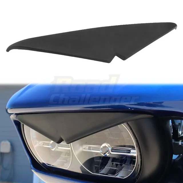 Reflektor motocyklowy dekoracja wykończeniowa górna końcówka pokrywa osłona reflektora akcentujący brwi powieka naklejka dla Harley Road CVO Glides