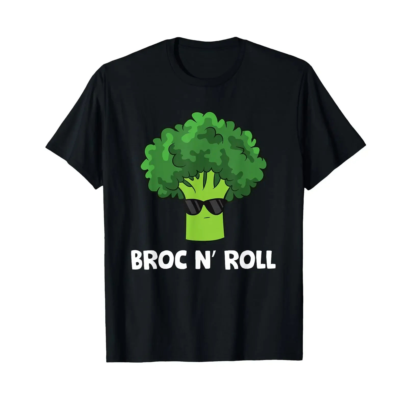 Broccoli Broc N Roll Vegetable Love T Shirt black vintage Washed Comfortable fashion Casual Soft streetwear designer clothes