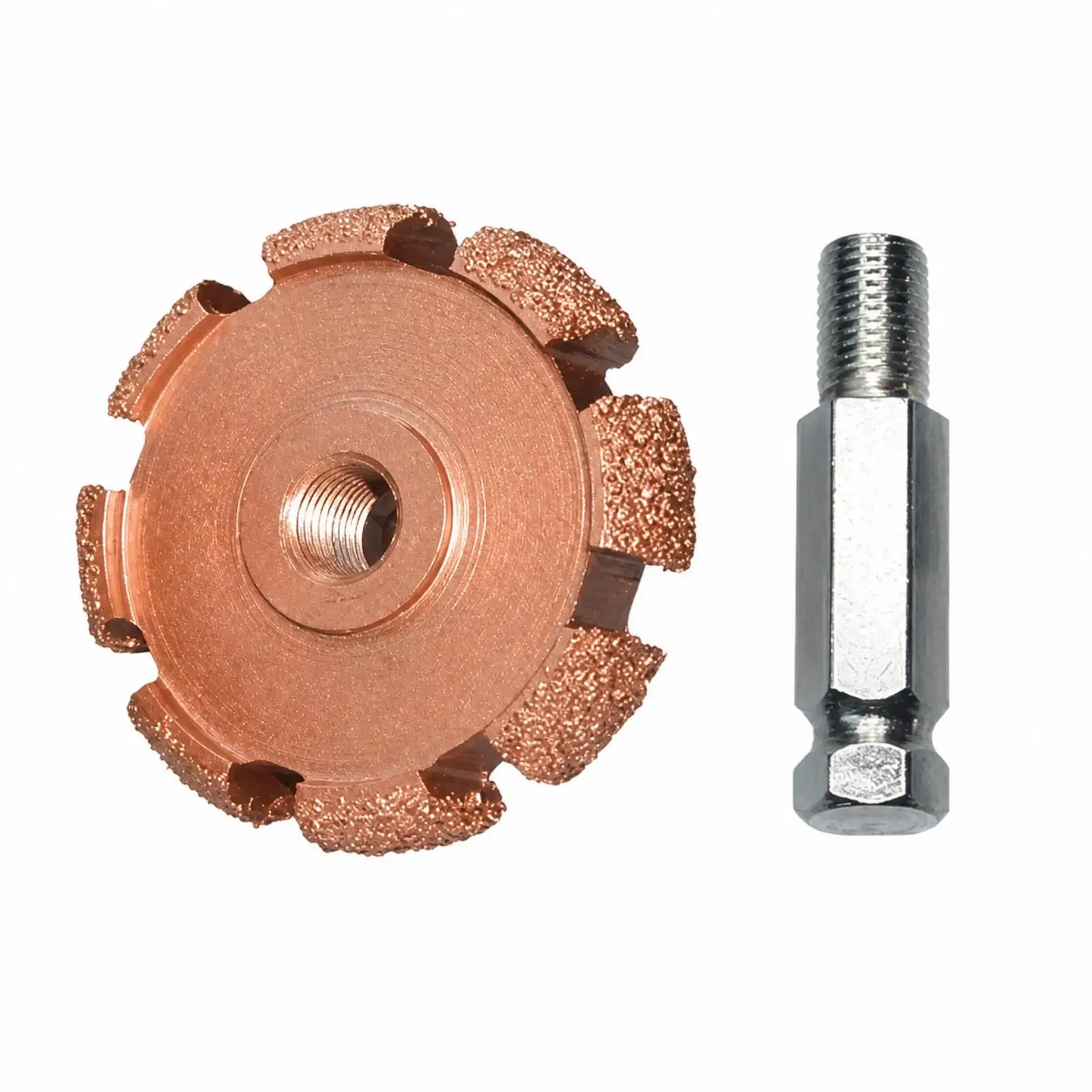 Metal Tire Repair Grinding Wheel 50mm Toothed Roughening Head with Extension Rod for Pneumatic Tool