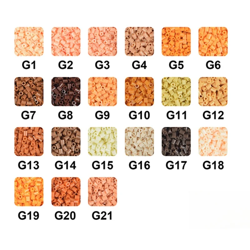 G set of 21 colors, 50 grams each (approx. 5000 beads per pack, 21 packs total), DIY pixel puzzle and handmade bead materials