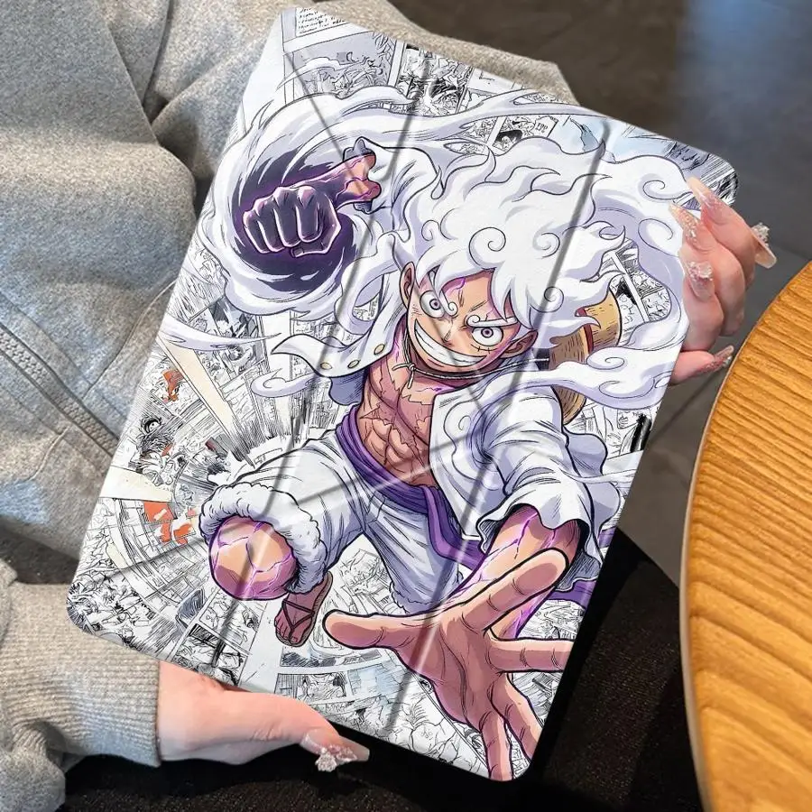 Tablet Case For iPad 9th Mini 7 6 5 Air 8 M2 M3 3 Pro M4 13 2025 2026 12th 10th Gen 11th With Pen Slot Cover Anime Cool L-Luffys