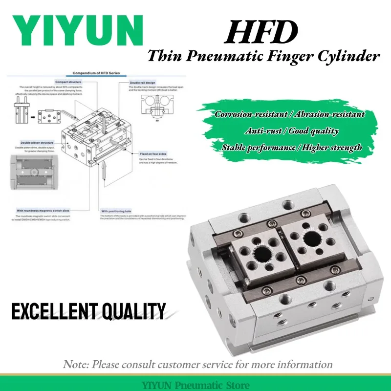 1-pezzo-cilindro-pneumatico-compatto-a-presa-parallela-serie-hfd-yiyun-modelli-hfd8x8-15-30-hfd12x10-25-50-16x15-30-60-20x20-40-80-25x40-80