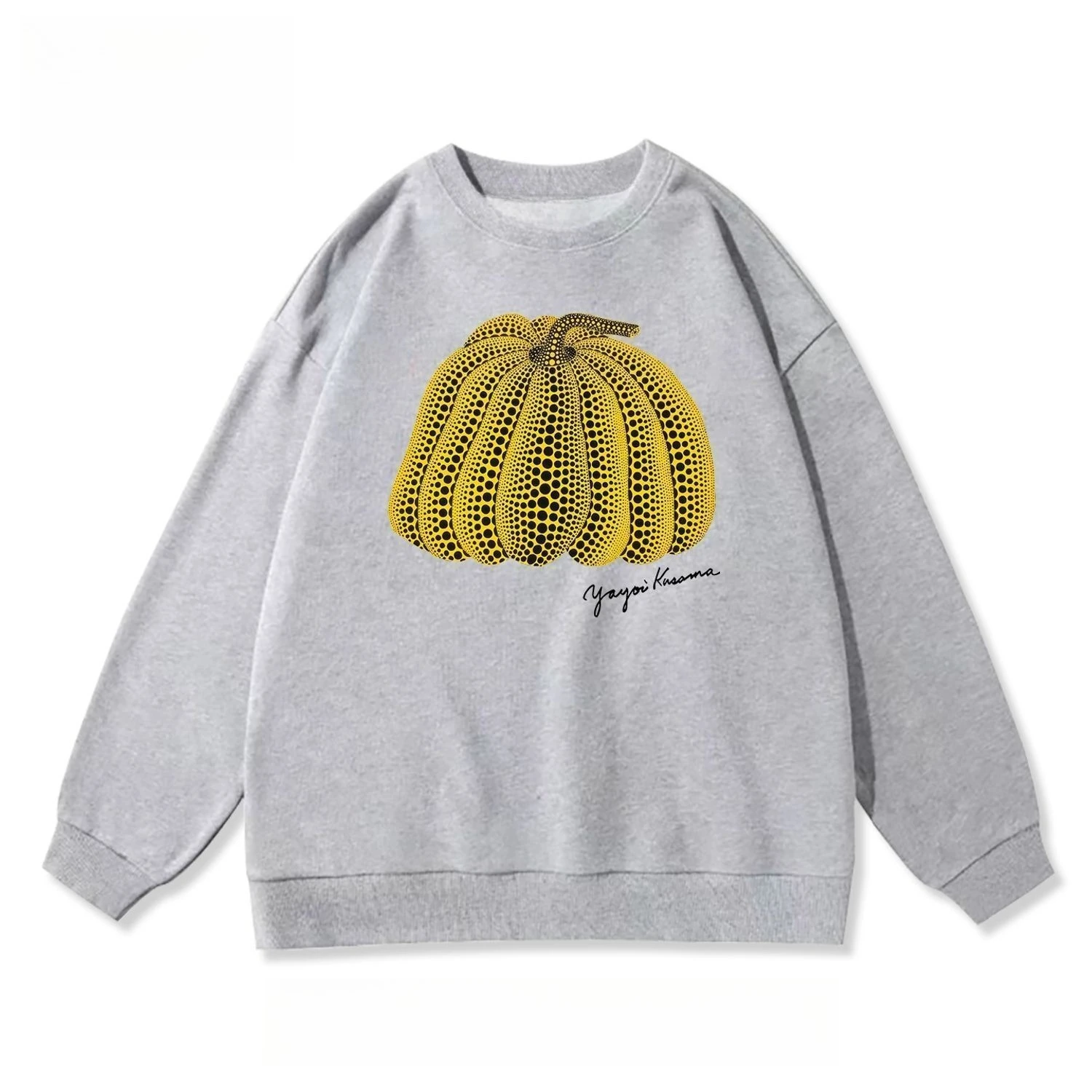 2026 جديد يايوي البولكا نقطة اليقطين الفنان الياباني طاقم الرقبة الرجال الخريف/الشتاء سترة الفنان فضفاض حجم كبير الحرارية #4