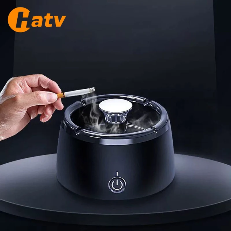 HATV Ashtray Air Purifier Smart Portable Smoke Removal Ashtrays USB Charging 2000mAh Home Secondhand Smoke Air Filter Purifier