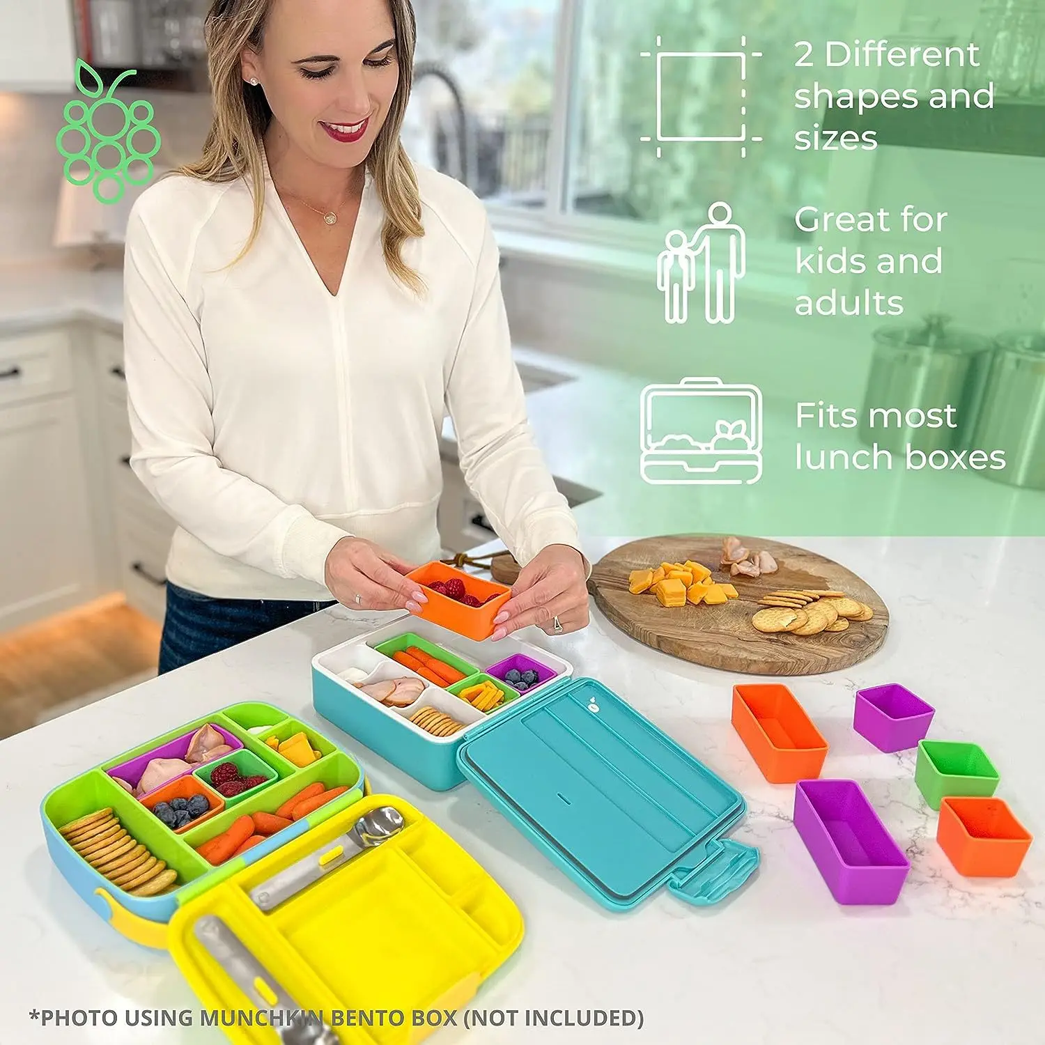 Silicone Lunch Box Microwaveable Household Square Salad Dressing Compartment Artifact Lunch Box for Kids