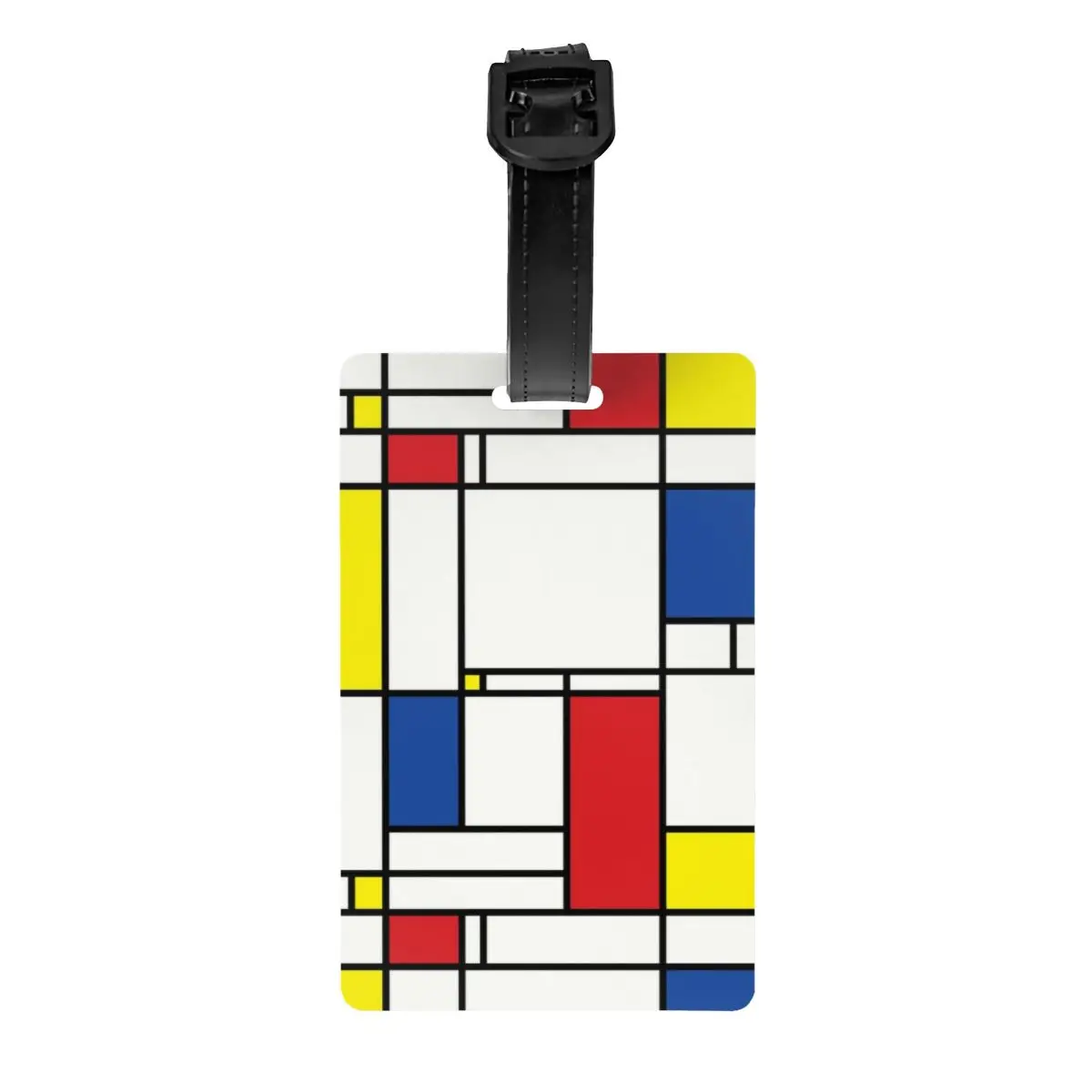 Piet Mondrian-Étiquettes à bagages minimalistes pour valise de voyage, art moderne, couverture de confidentialité, nom, carte d'identité