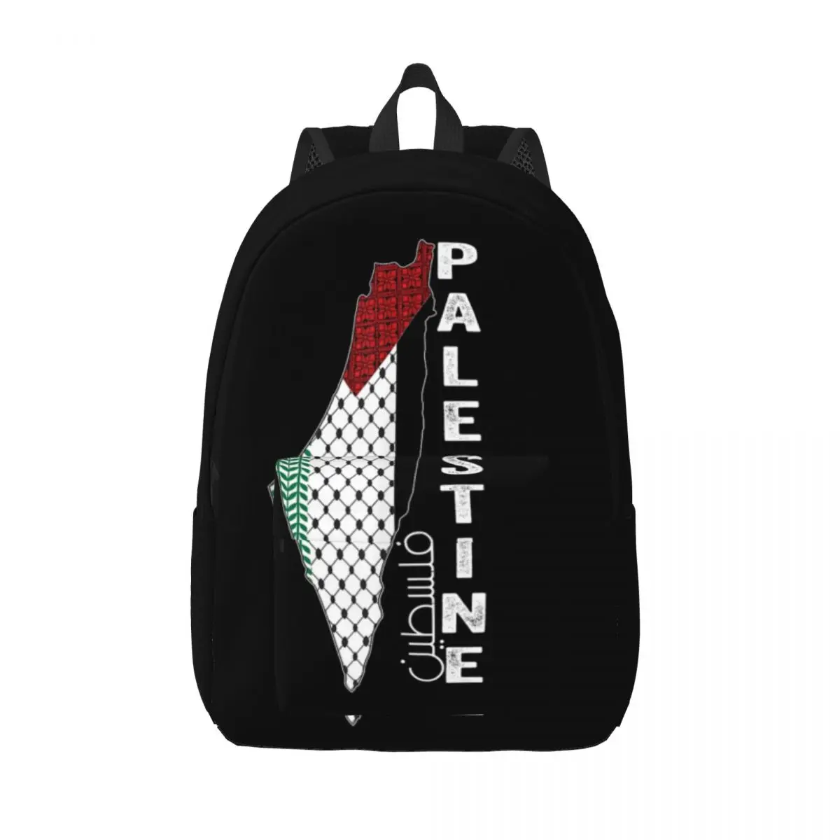 Sac à dos motif carte Keffiyeh Thobe pour hommes et femmes, sac de jour de voyage, sacs en toile arabe, carte palestinienne, randonnée, étudiant