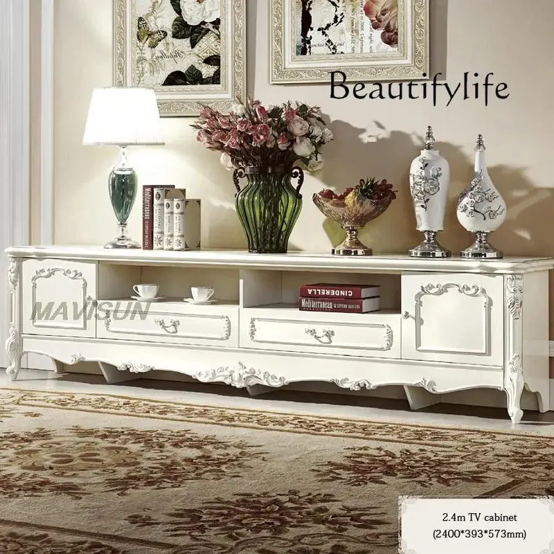 

JB маленькая квартира гостиная спальня шкаф для телевизора из цельного дерева современный французский светлый роскошный узкий ультратонкий напольный шкаф с ящиком