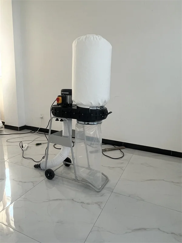 750w Industrial-Strength Bag-Mounted Dust Collector, Tailored for Woodworking Environments and Comprehensive Sawdust Control