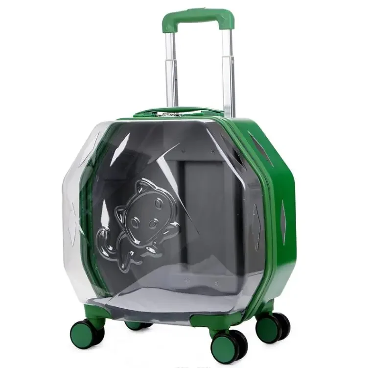 

Hot Sell Airline Approved 4 Wheel Trolleys Bubble Stroller Cat Dog Easy Walk Folding Travel Carrier With Pet Tote Bag