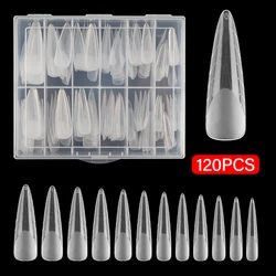 120Pcs/Box NEW Nail Plastic Extension Forms For UV Gel Quick Building Mold Dual Form Top Mold False Nail Tips