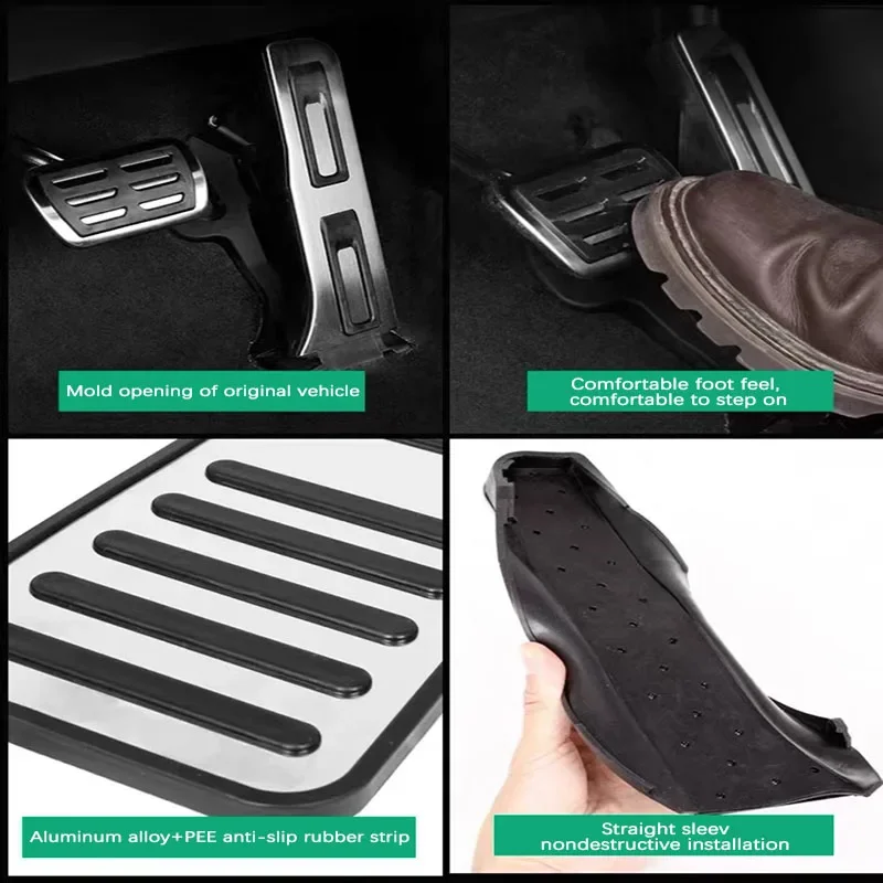 Car Pedals For Tesla Model X Y 2015~2023 Aluminum Alloy Car Foot Pads Rest Brake Pedals Accelerator Car Acessories Decoration