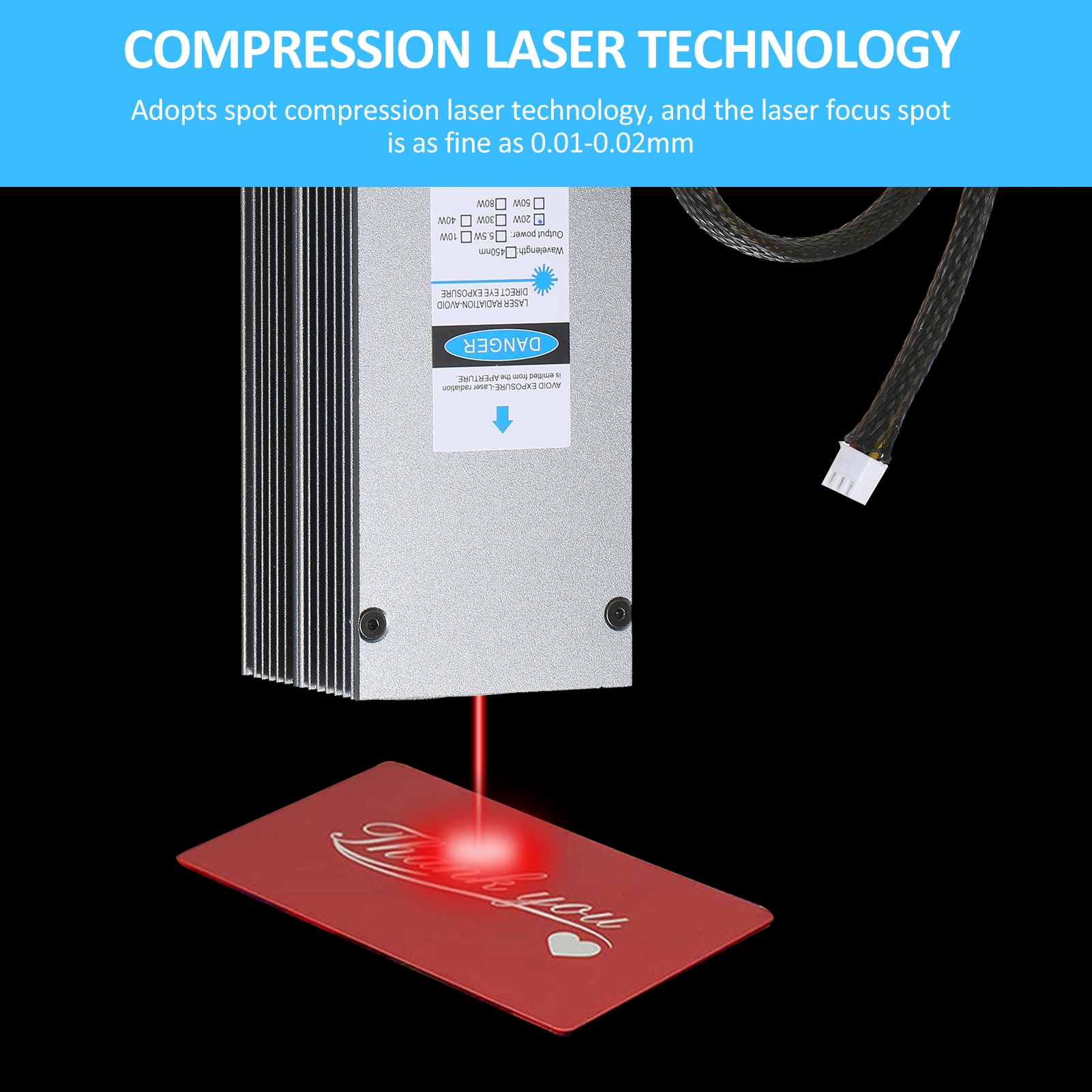 Laser Carver Metal Marking Engraving Machine Set Metal Marking Engraving Machine Set With 20W Aluminum Alloy Marking Module