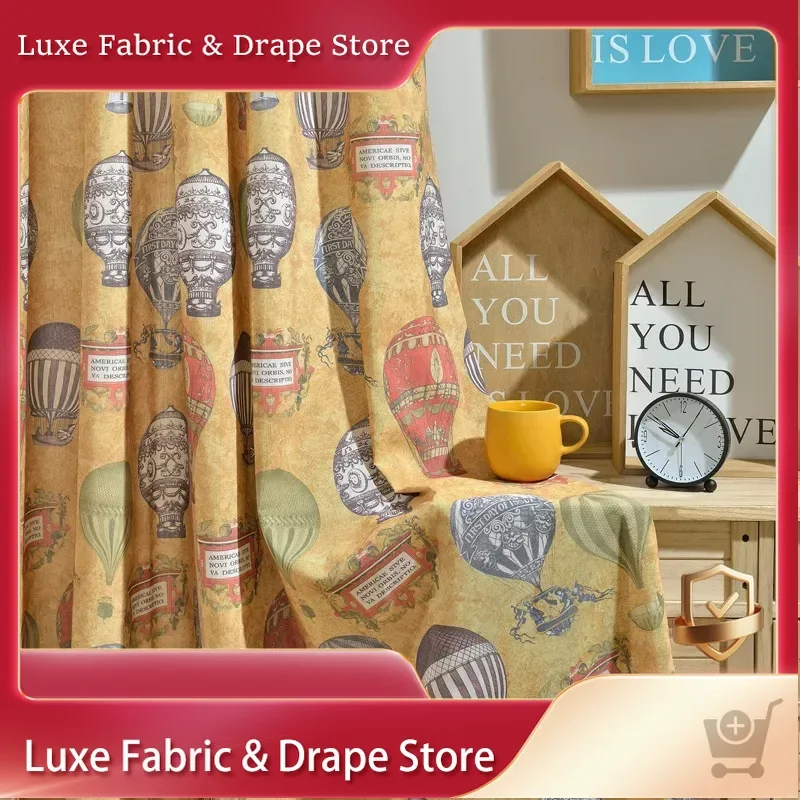 

Hot sale modern fine blackout simple polyester and cotton printing curtain window screen living room bedroom