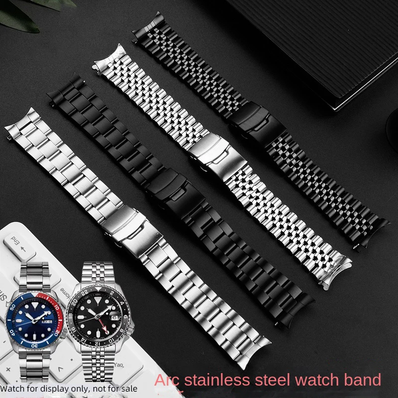 

22mm Curve end stainless steel strap bracelet for SEIKO Seiko 5 strap SKX007 SKX009 SRP599 SSK003 watch band men's metal strap