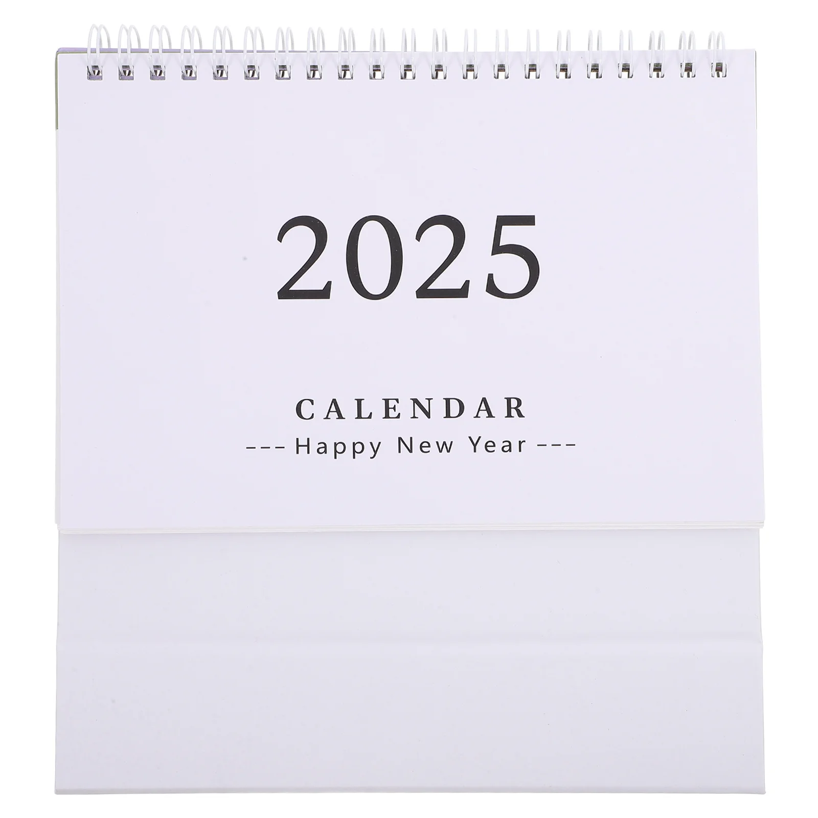Kalender Desktop Kertas Bahasa Inggris Desain Spiral Minimalis Kalender Perencanaan Meja Kantor Portabel Perlengkapan Kantor Perlengkapan Rumah