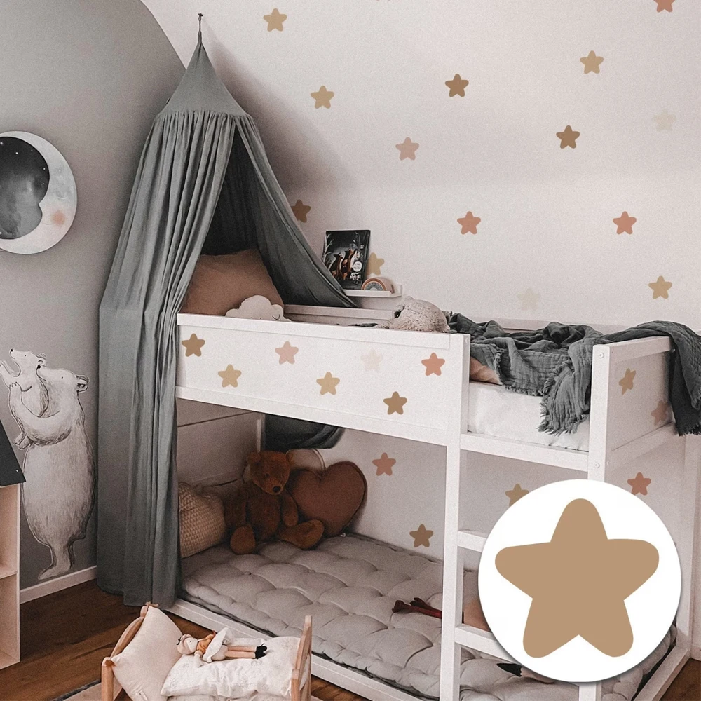 Boho Rainbow Wall Decals Polka Dot Boho Star Nursery Wall Stickers Baby's Room Waterproof Bedroom Kids Home Decor - view 2