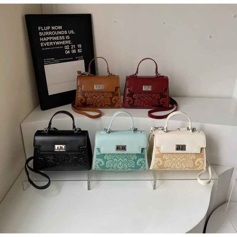 

Оригинальная кожаная сумка-кроссбоди в ретро-стиле для женщин, дизайнерская сумка-тоут класса люкс, винтажная, уникальная, вместительная, стильная сумка для подгузников