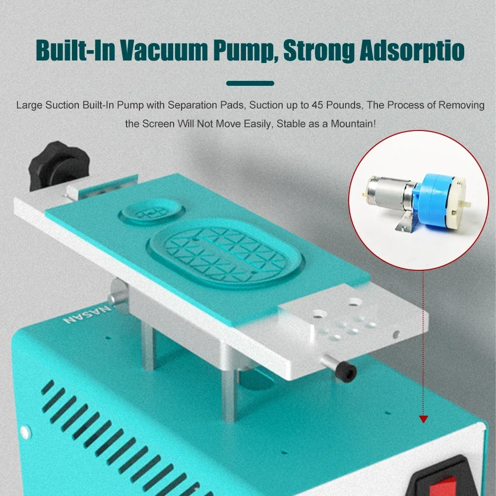 NASAN-separador de pantalla LCD SP23U Plus para teléfono móvil, máquina de separación de reparación de marco de pantalla, supersucción, menos de