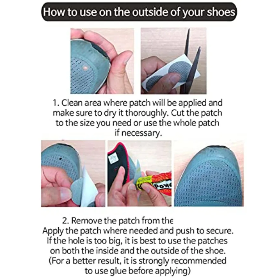 Circle Shape Shoe Hole Prevention Repair Patches/Inserts for 12 Holes view 3