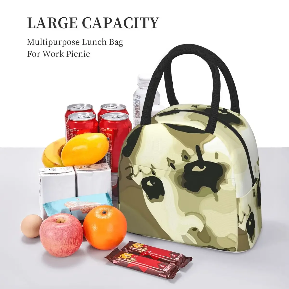 Marilyn Manson Glitch Fan Gift Music Insulated Lunch Bag for Women Office Cooler Thermal Tote Portable Lunch Boxes Container