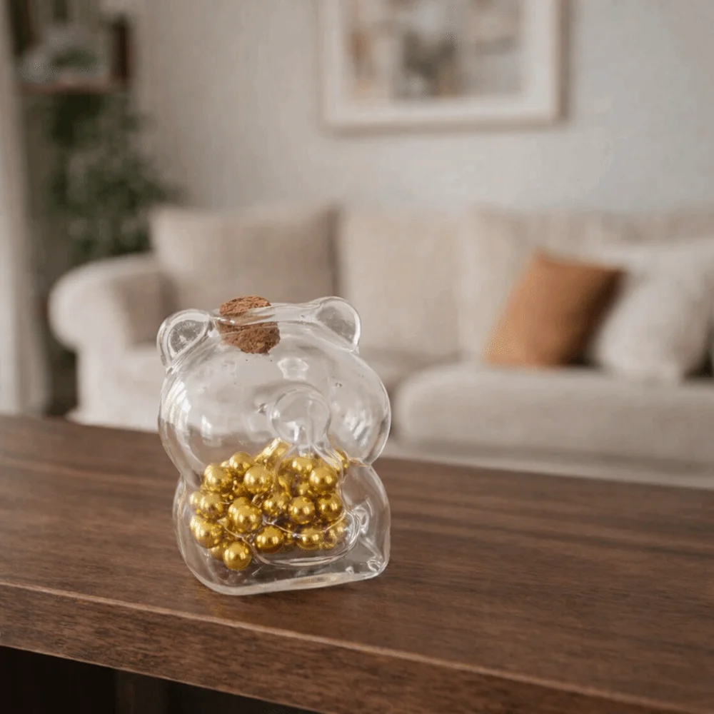 Multi-purpose Cartoon Piggy Money Bank Visible Transparent Pig Shape Piggy Bank Cute Glass Money Jar Home Decor