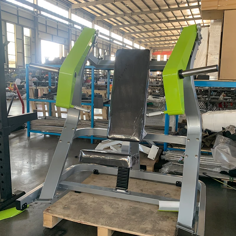 معدات الصالة الرياضية التجارية أولمب الصلب مقعد المنحدر الصدر الصحافة لوحة محملة آلة تمرين القوة لكمال الأجسام المعدنية