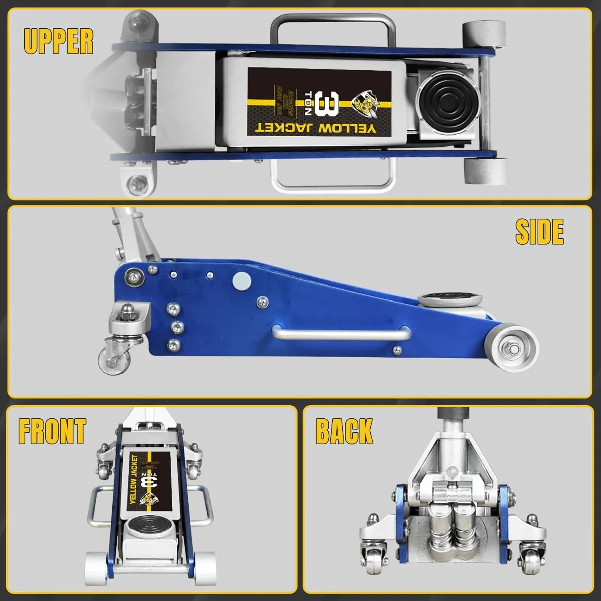 مقبس أرضي منخفض 3 طن، سعة 6600 رطل، مضخة رفع سريعة لسيارات الدفع الرباعي والشاحنات