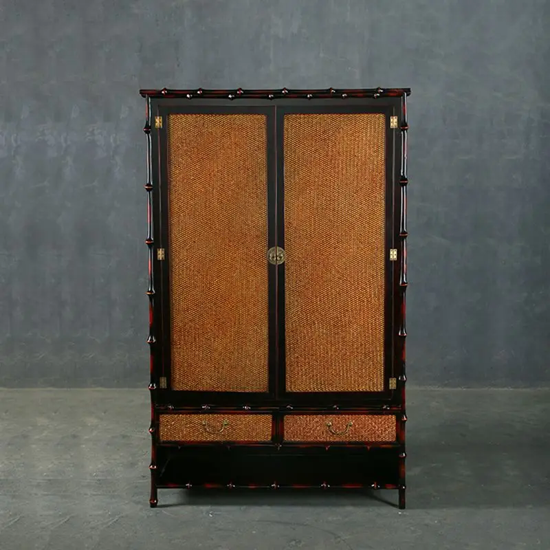 New Chinese Zen Wardrobe, Bedroom and Home Use, Storage and Storage, Floor-standing Cabinet