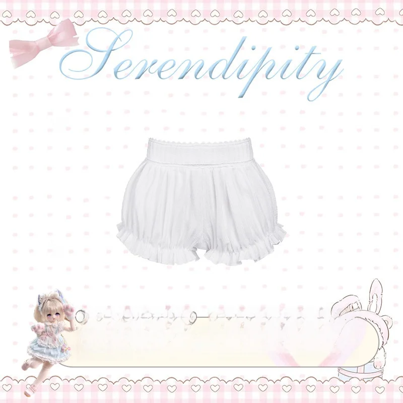 

White Bubble orts Underwear Pants for Girls Brief Casual mid Waist Hip Lifting Thiening Summer 2025 No Brand